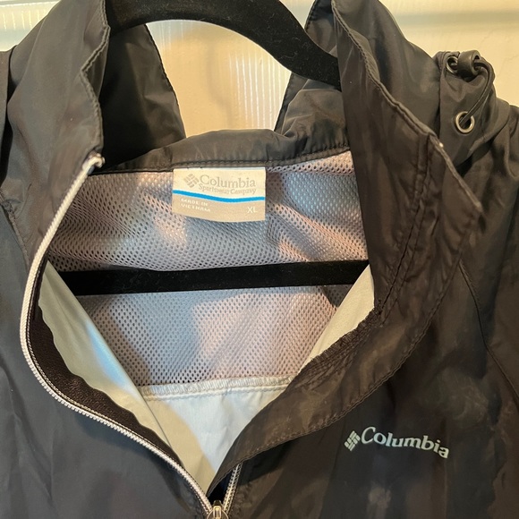 EUC black Columbia windbreaker raincoat XL - Picture 2 of 4